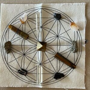 Abundance and Prosperity Mini Crystal Grid